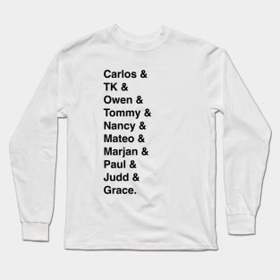 9-1-1: Lone Star Character Names (in black) Long Sleeve T-Shirt